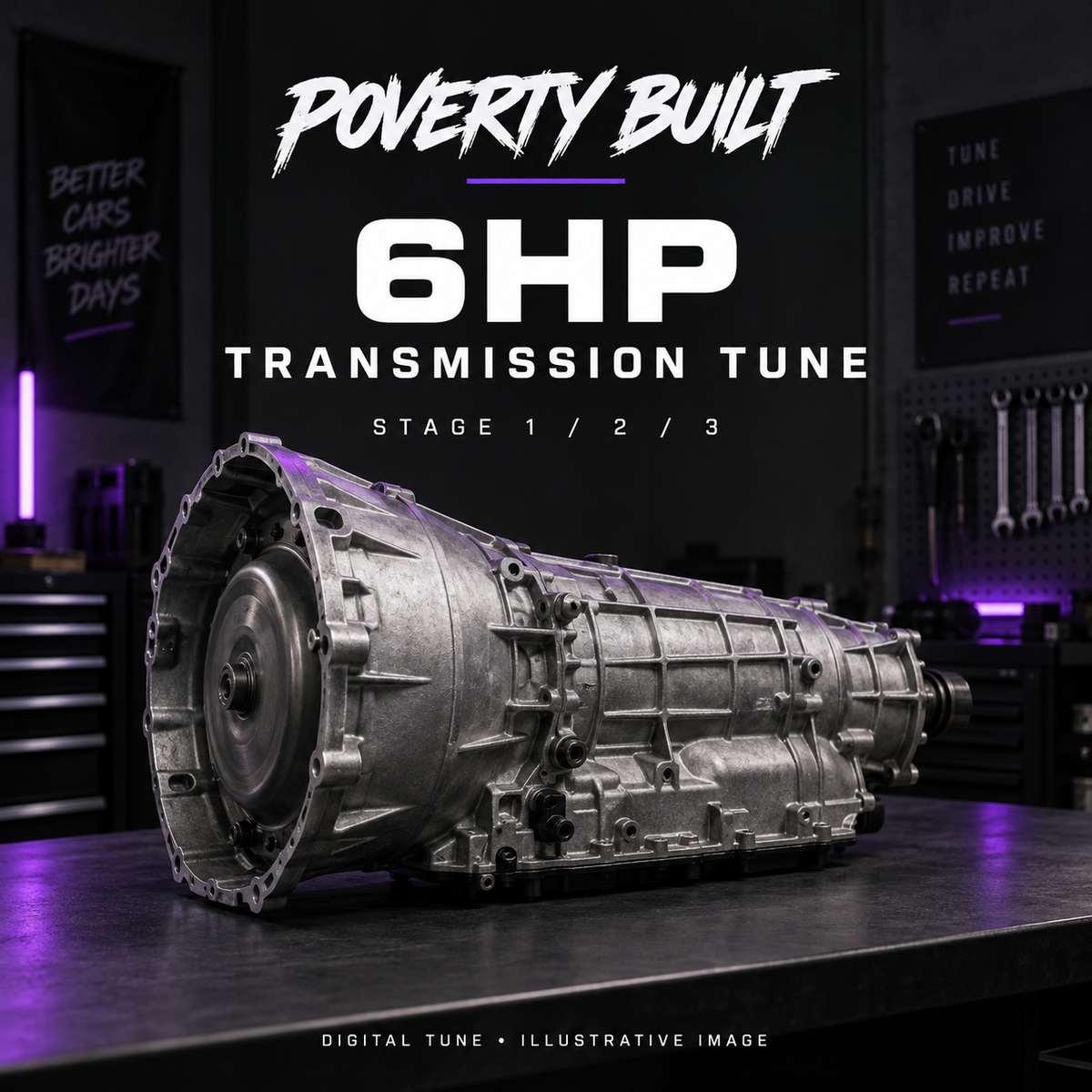 Poverty Built 6HP digital transmission tune — illustrative placeholder image